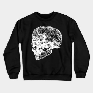 Skull Digital Wireframe Crewneck Sweatshirt